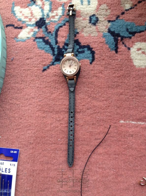 练手-疯马皮手工表带