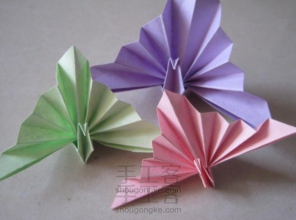 折纸教程:孔雀