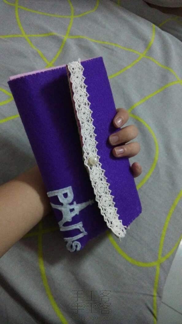 不织布三折钱包 不织布教程