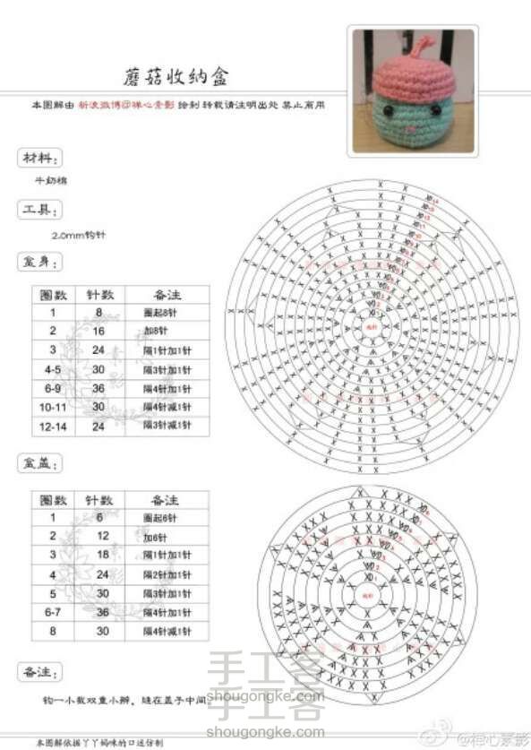 蘑菇收纳盒