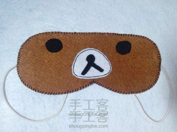 原谅我,还是眼罩,送给男朋友的麻麻。。。😳😊 不织布手作