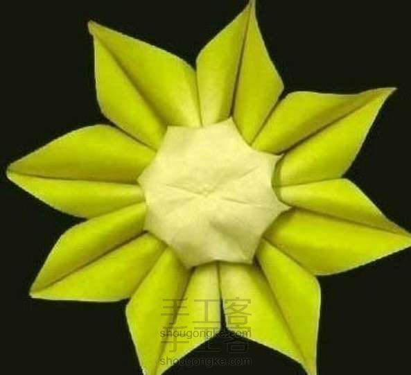 向日葵的折法 折纸教程