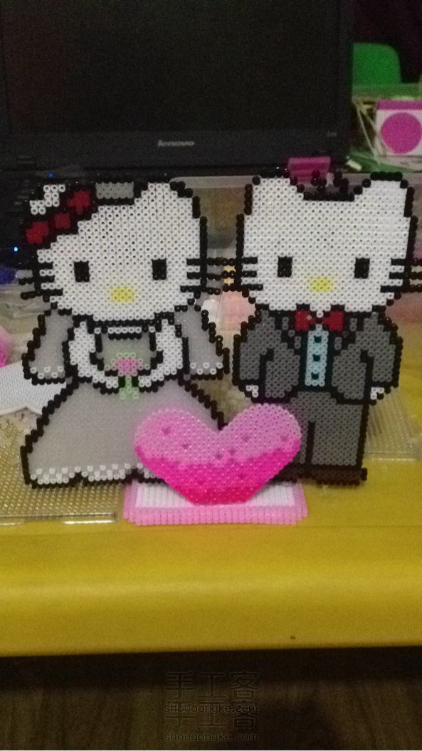 拼豆。helloKitty婚礼