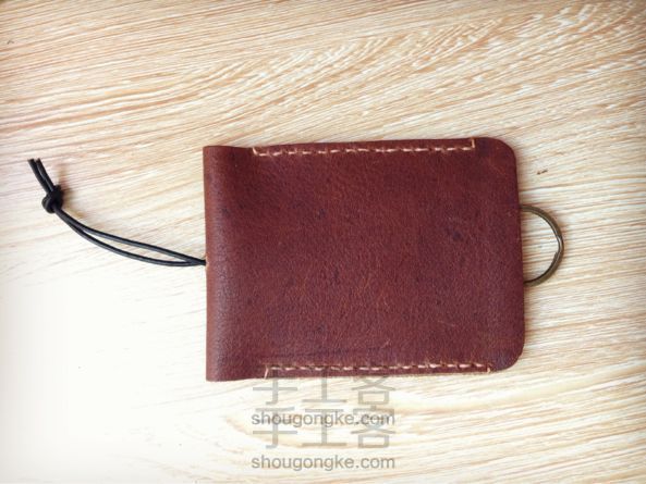 超简单的皮革钥匙包~ DIY皮艺手工制作教程