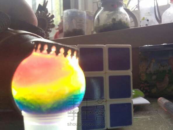 羊毛毡,彩虹水晶球 DIY手工制作教程