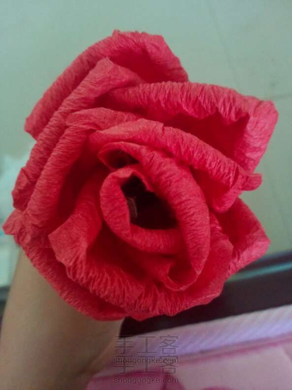 简单玫瑰  折纸方法
