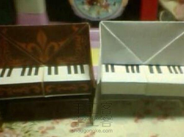转载之折纸美丽的钢琴 折纸方法