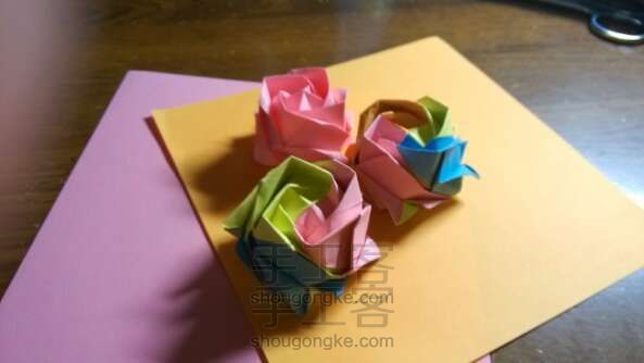 彩色玫瑰 折纸方法