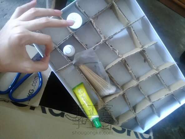 diy盒子分隔  旧物改造