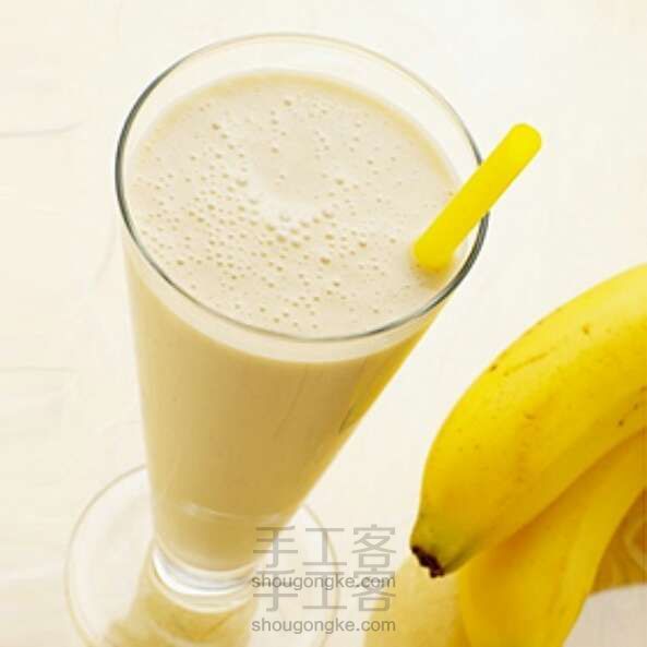 夏日饮品【2】香蕉牛奶 美食教程