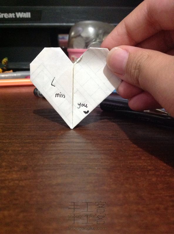 折心形（不一样的方法） 折纸方法