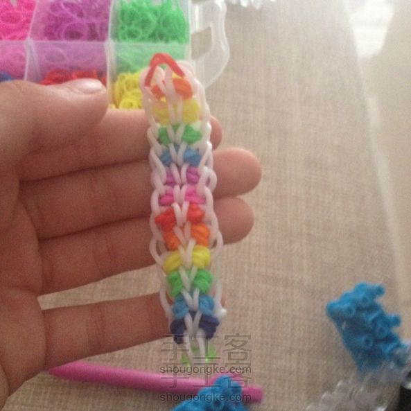 橡皮筋彩虹手链 彩虹织机