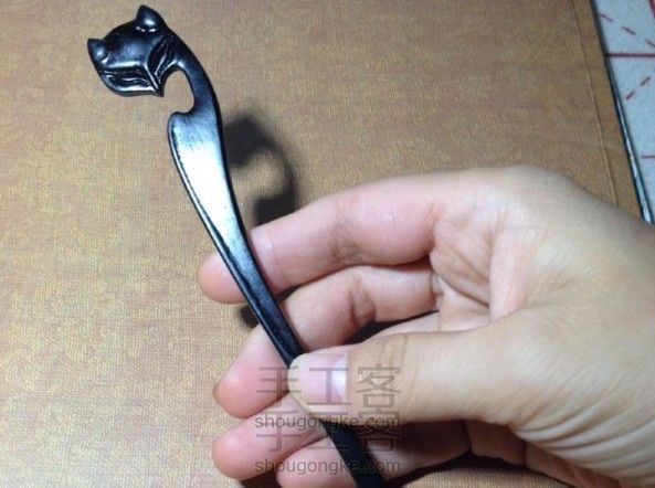 手工DIY紫光木簪《狐媚》木艺制作方法