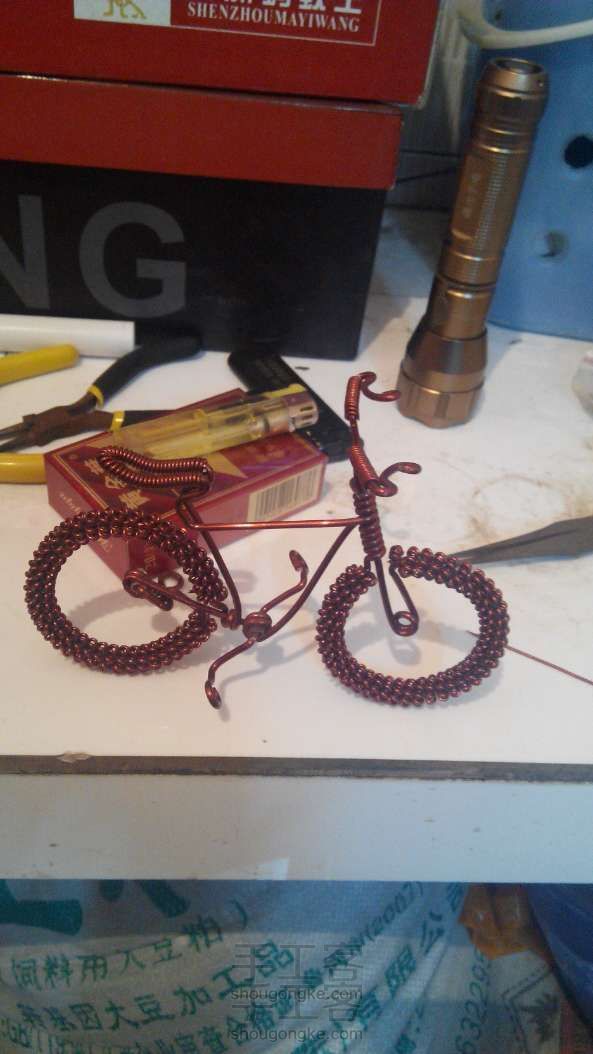 手工铝线DIY自行车