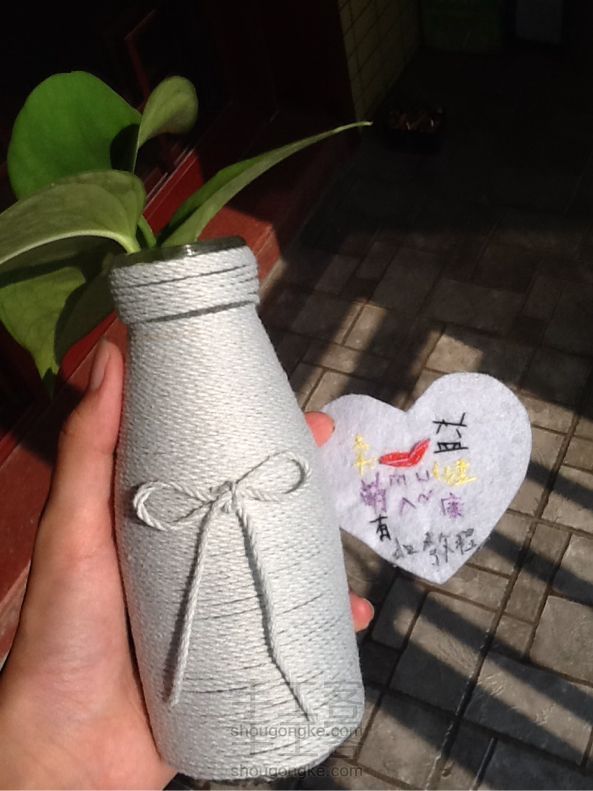 粗毛线DIYzakka风花瓶~