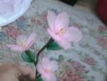 桃花（丝网花）diy制作方法