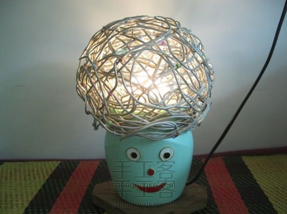 铝线做的装饰灯具 创意DIY