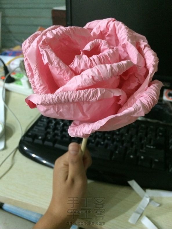 纸玫瑰制作方法