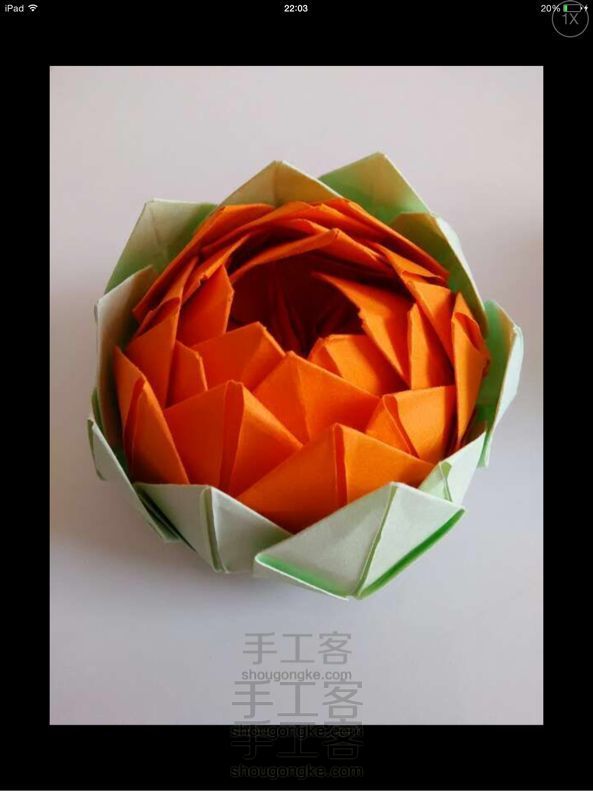 (转)纸折莲花制作方法