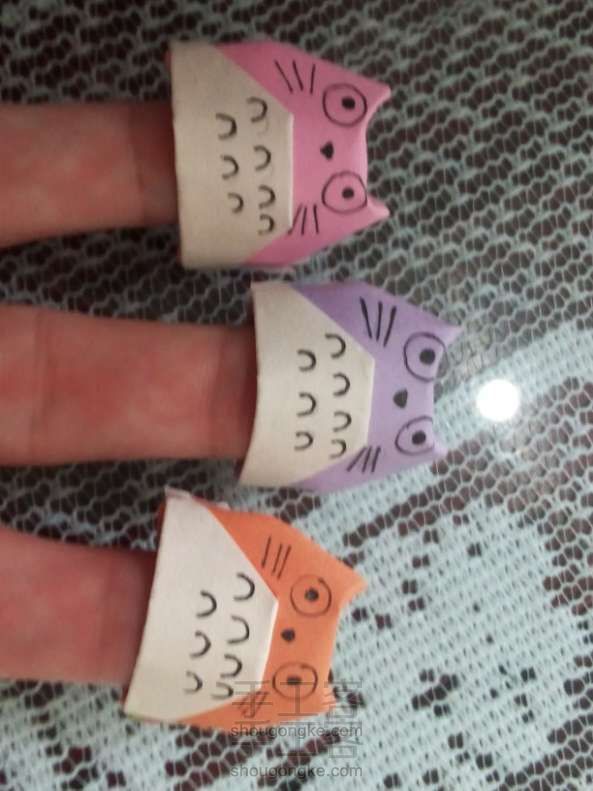 可爱的龙猫手指套DIY