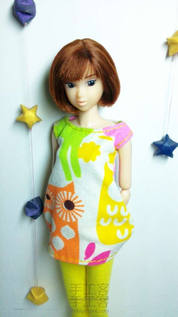 【教程】momoko娃娃可爱上衣制作方法。