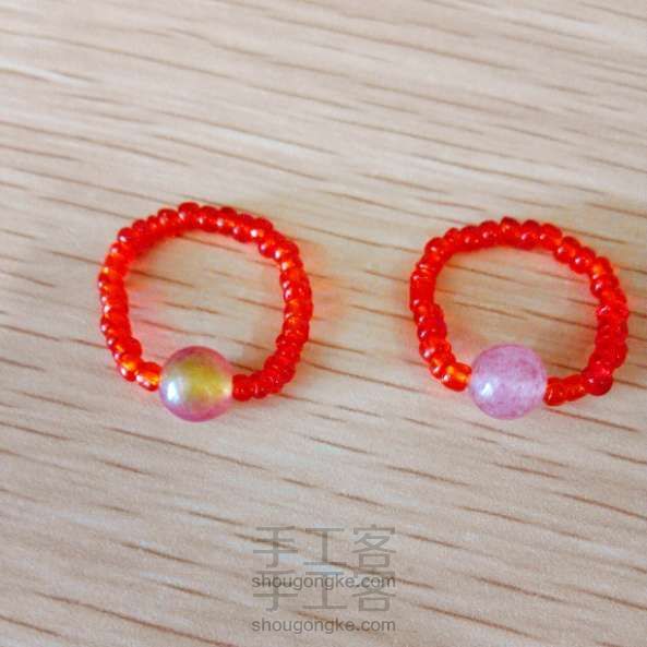 diy草莓晶，西瓜🍉晶，粉贝珠，小戒指制作方法
