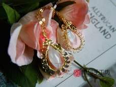 [虹]天然月光石马眼堇青石绕线项链吊坠~