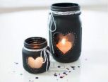 【创烛艺】玻璃罐制作温馨的桃心烛台制作方法