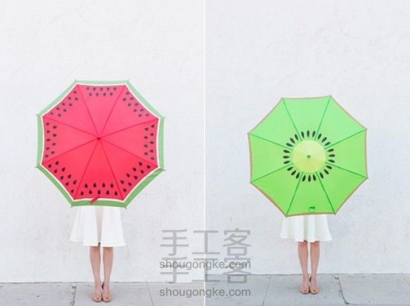 DIY水果图案雨伞