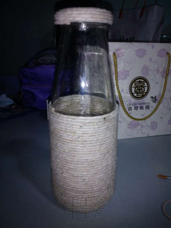 卷棉绳玻璃瓶