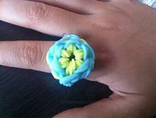 橡皮筋花花戒指