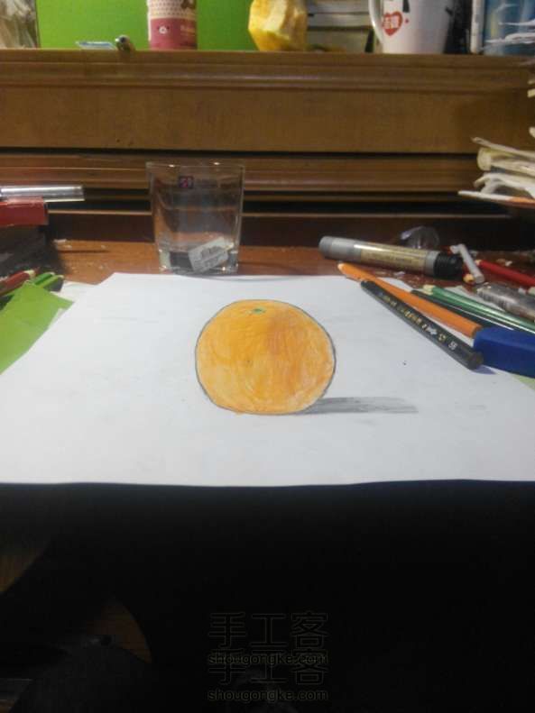 无基础3d画桔子。