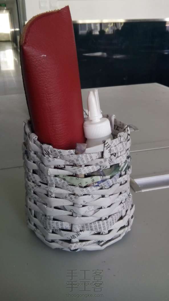 旧物改造:报纸编织