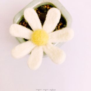 DIY手工羊毛毡—小清新雏菊胸针🌼