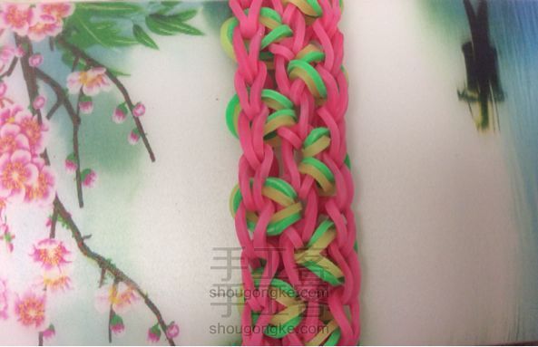 橡皮筋豹纹手链 彩虹织机