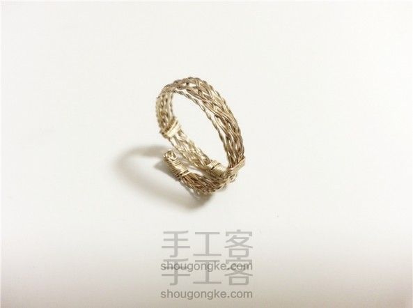 铜丝金属编织戒指,不要任何连接零件,只用铜丝