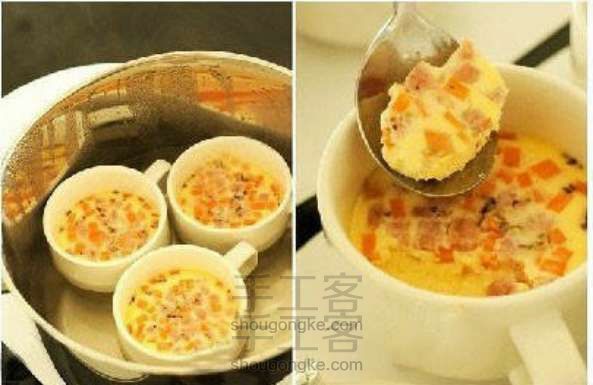 培根红薯香草蛋羹的做法