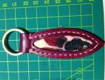 珍珠鱼皮镶嵌钥匙扣DIY教程