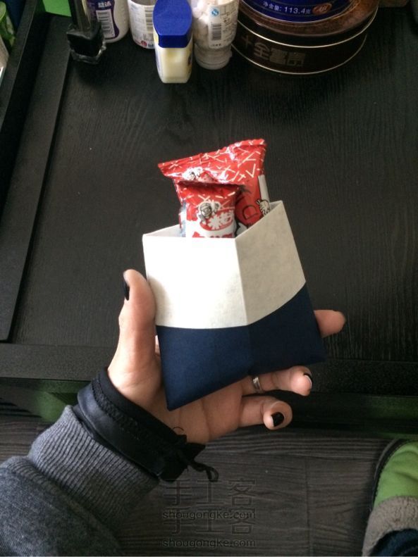 一张A4纸简易折叠的薯条袋
