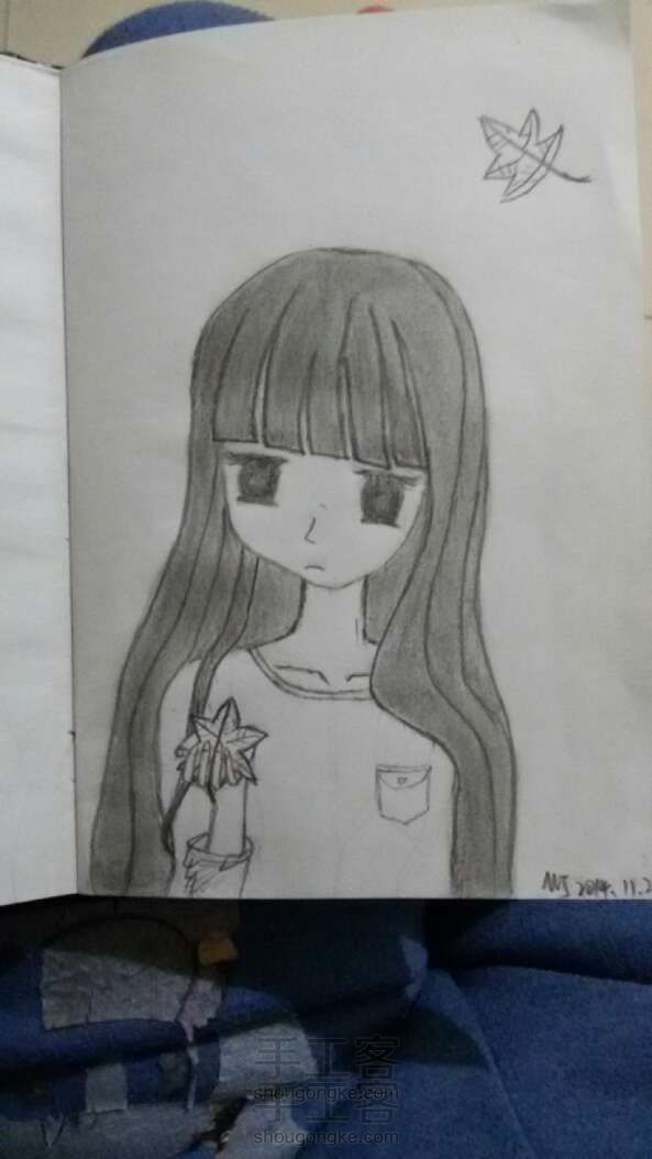 手绘忧桑娃娃教程