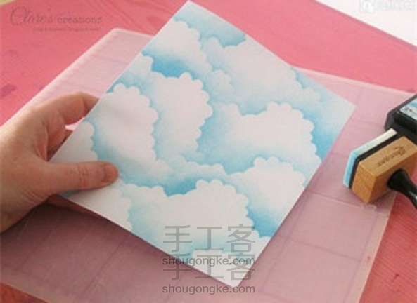 超简单唯美创意手绘云朵卡片