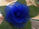 蓝色丝袜茶花制作教程,送人自用都超美
