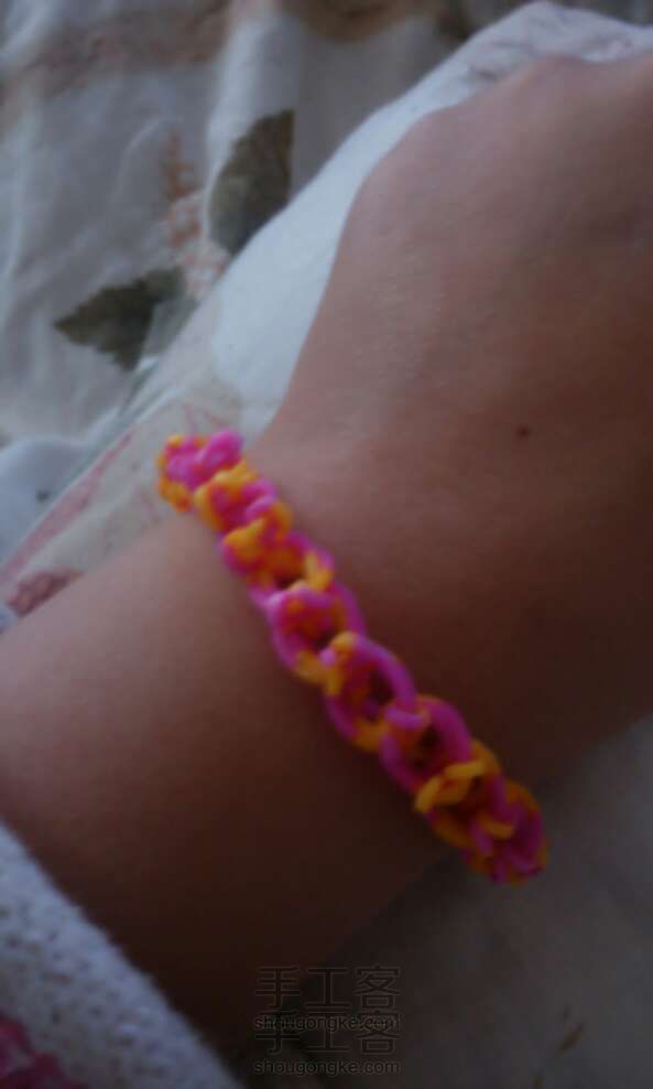 橡皮筋甜甜圈手链【原创】