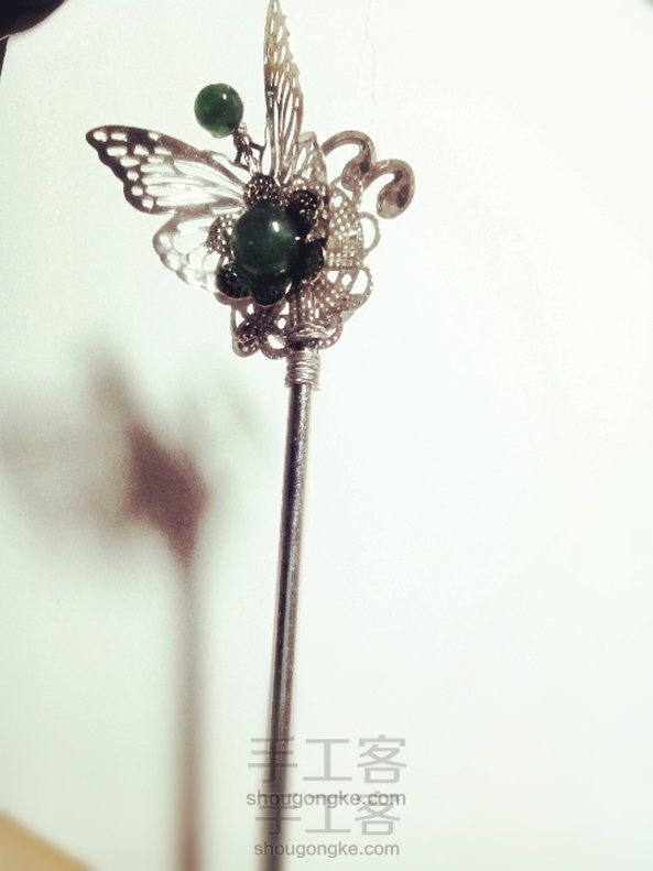 原创手工簪子——恋蝶