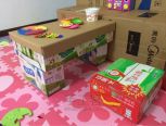 万能的奶箱改造教程-小儿童桌
