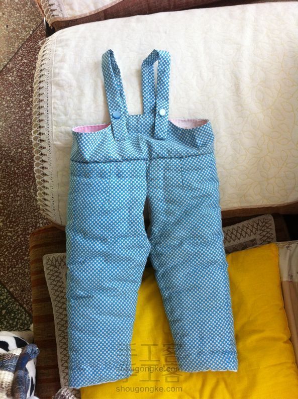 婴儿冬季背带棉裤制作教程