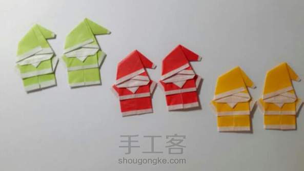圣诞老人折纸教程(非原创清晰详细版)附小口袋福袋平安符