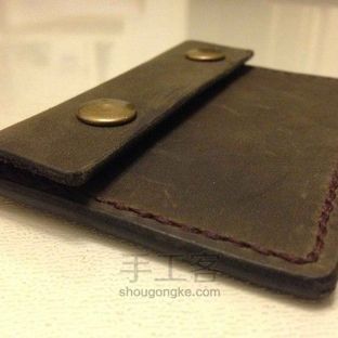 简约款疯马皮零钱包&名片夹制作教程