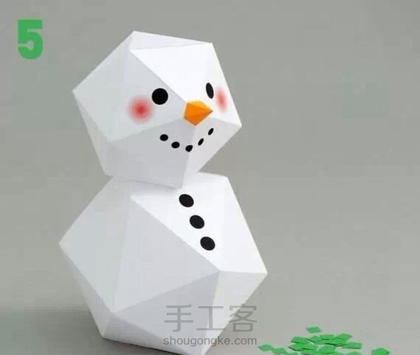 多边形雪人⛄️纸艺教程