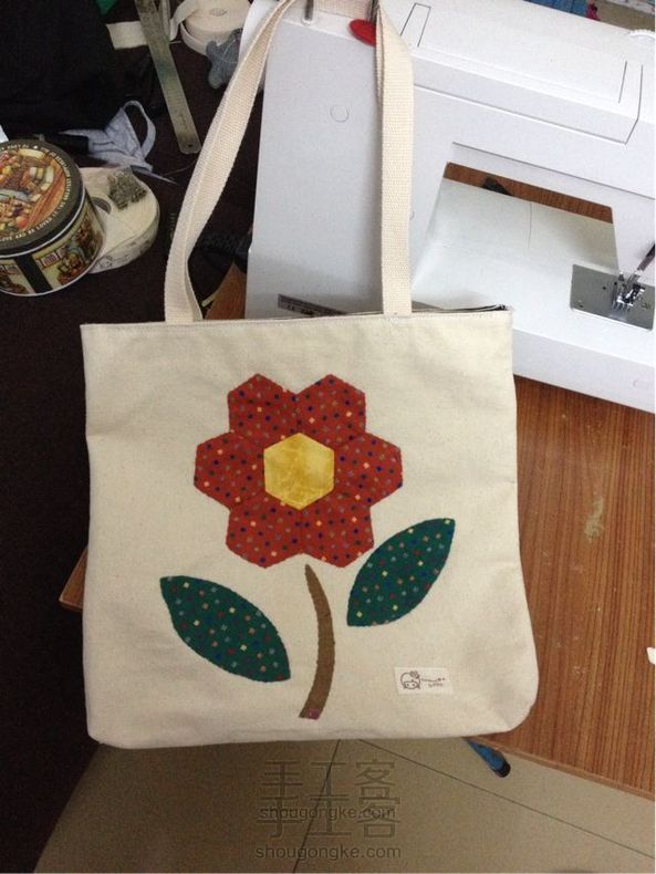最爱帆布 花朵贴布帆布包制作教程